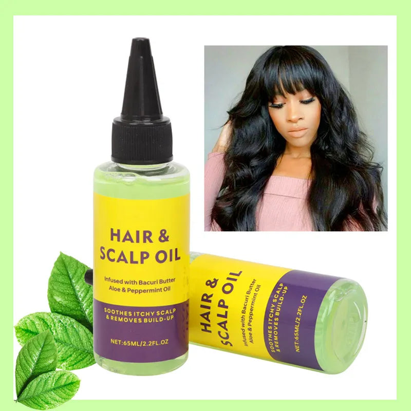 Hair Scalp Oil 65Ml Anti Drynes Soothes Itchy Scalp And Removes Product Build Up Infused With Bacuri Butter Aloe&Peppermint Oil