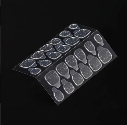 240PCS Strong Adhesive Glue Tape for Press-on Nail Tips - Double Side Adhesive Film for False Nails-Transparent