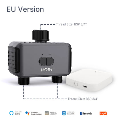 Smart Bluetooth Sprinkler Timer - Auto-Programmable Water Controller with 2-Way Rain Delay, Filter Washer & App Control