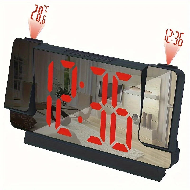 double projection clock LED clock Alarm Clock Digital clock 12/24H student Clock Advanced Projection Alarm Clock USB powered