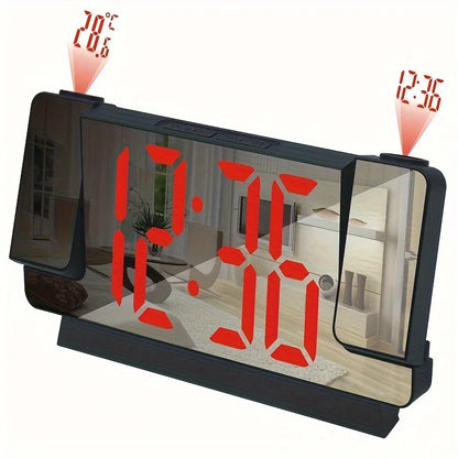 double projection clock LED clock Alarm Clock Digital clock 12/24H student Clock Advanced Projection Alarm Clock USB powered