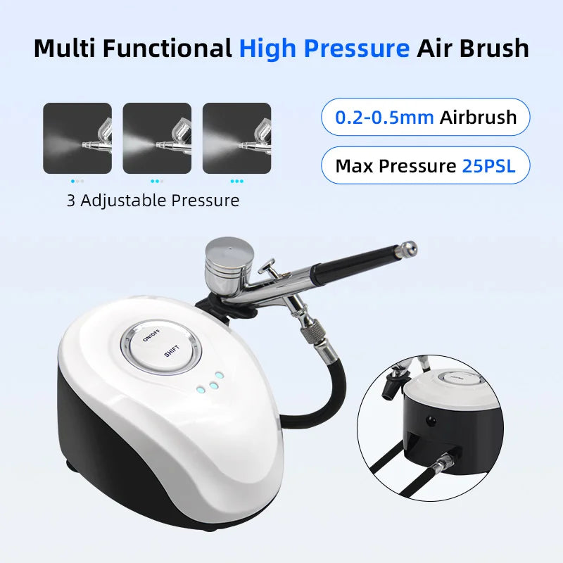Portable Airbrush Skin Care Beauty Tool With Compressor Air Brush Nail Art Paint Facial Cleansing Rejuvenating Moisturizing