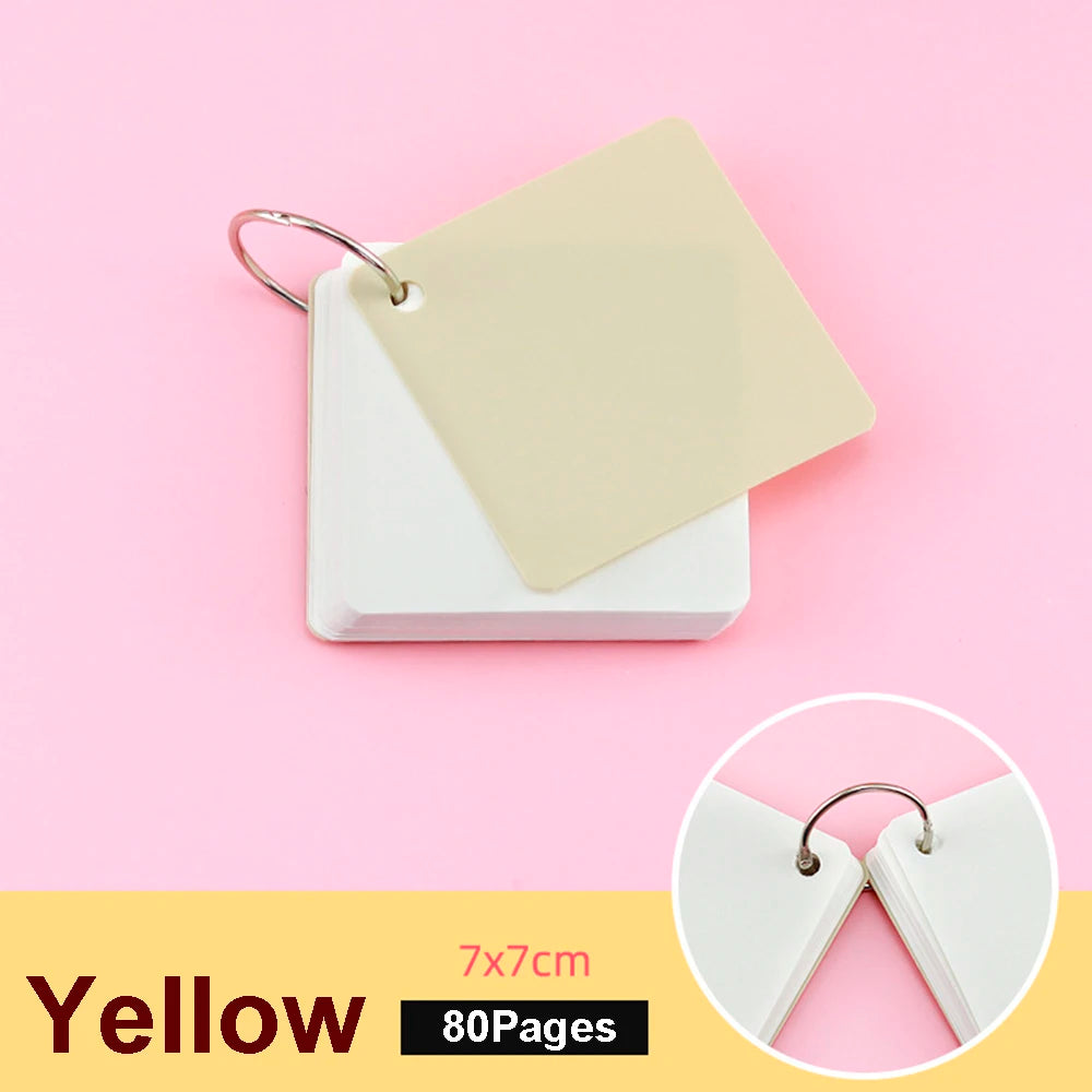 80-320Sheets Portable Notebook with Binder Rings Spiral Mini Notebook Study Cards Book Red/Yellow/Green/Black Student Stationery