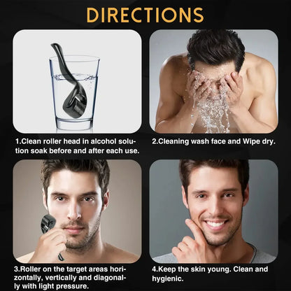 Micro Needle 540 Derma Roller Face Roller Titanium Hair Regrowth Beard Growth Microniddle Roller for Face Massager Skin Care