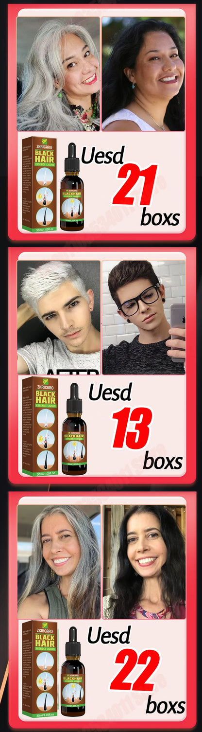 Grey hair serum for men and women, from white to black