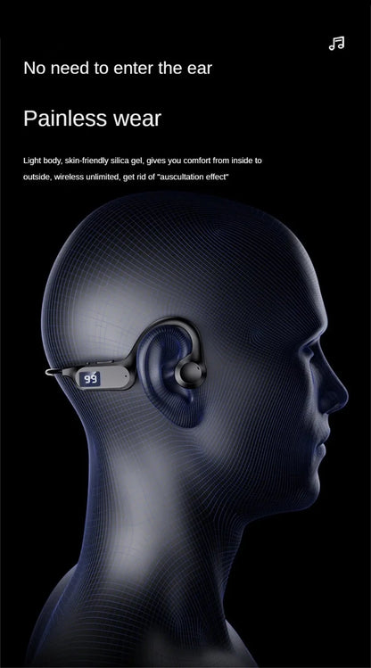 Real Bone Conduction Swimming Headset IPX8 Waterproof Wireless Bluetooth Headset Sports Swimming Professional Diving Headset