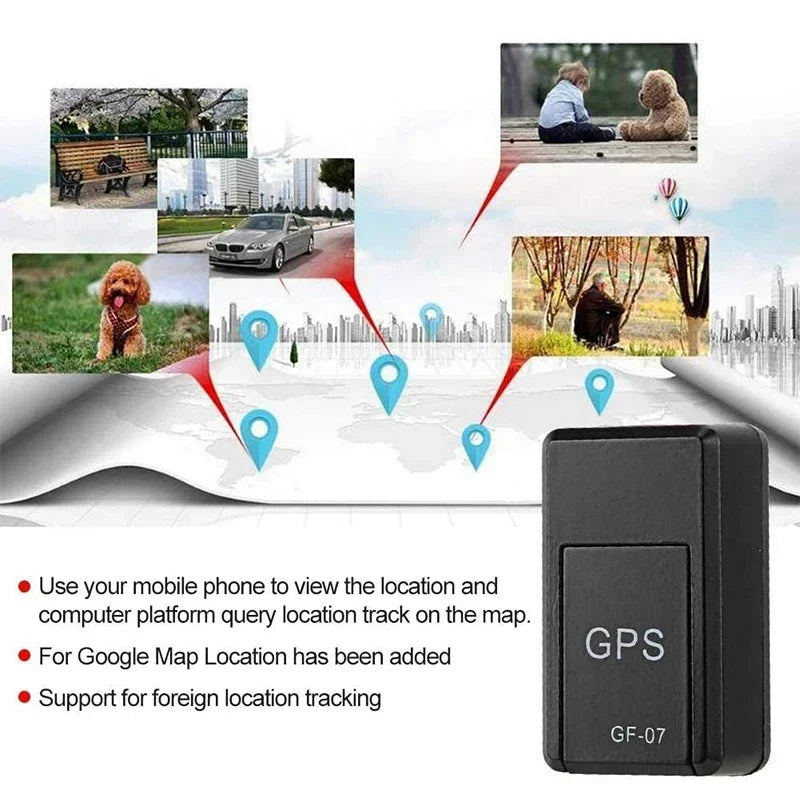 GF-07 Magnetic Car Tracker GPS Positioner Mini Real Time Tracking Magnet Adsorption Locator SIM Inserts Message Pets Anti-lost