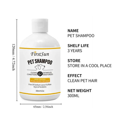 Gentle Dog Shampoo Pet Shampoo Body Wash Cat Shampoo Shower Gel Pet Wash Odor Eliminating Natural Deodorizing Shampoo Dog Bath