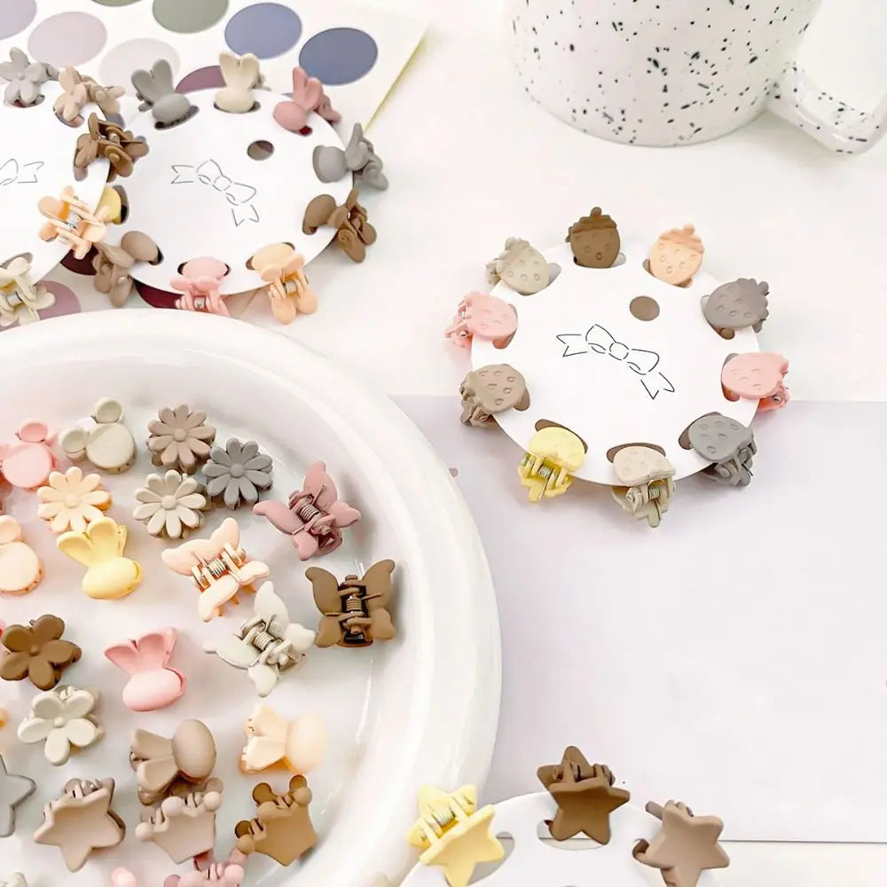 Hair Accessories Mini Hair Claw Frosting Barrettes Flower Mini Hair Claw Hair Ornaments Hair Clip Star Hair Crab Clip Children