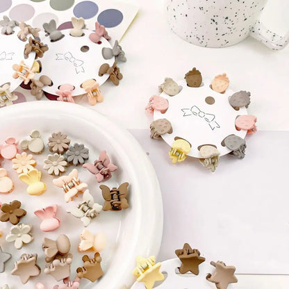 Hair Accessories Mini Hair Claw Frosting Barrettes Flower Mini Hair Claw Hair Ornaments Hair Clip Star Hair Crab Clip Children
