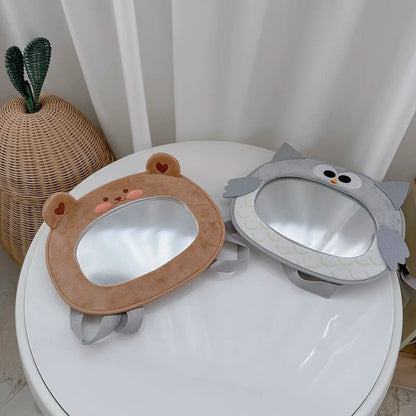 2025 Korean children's rearview mirror, car baby safety seat observation mirror, baby cartoon acrylic car mounted reflector