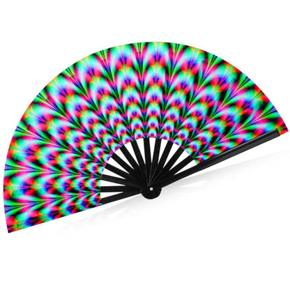 Rave Fan  Festival Fan Hand Fans Foldable Kung Fu Fan Large Phantom Clack Fan Folding Fans Craft Hand Fans for Party Line Dance