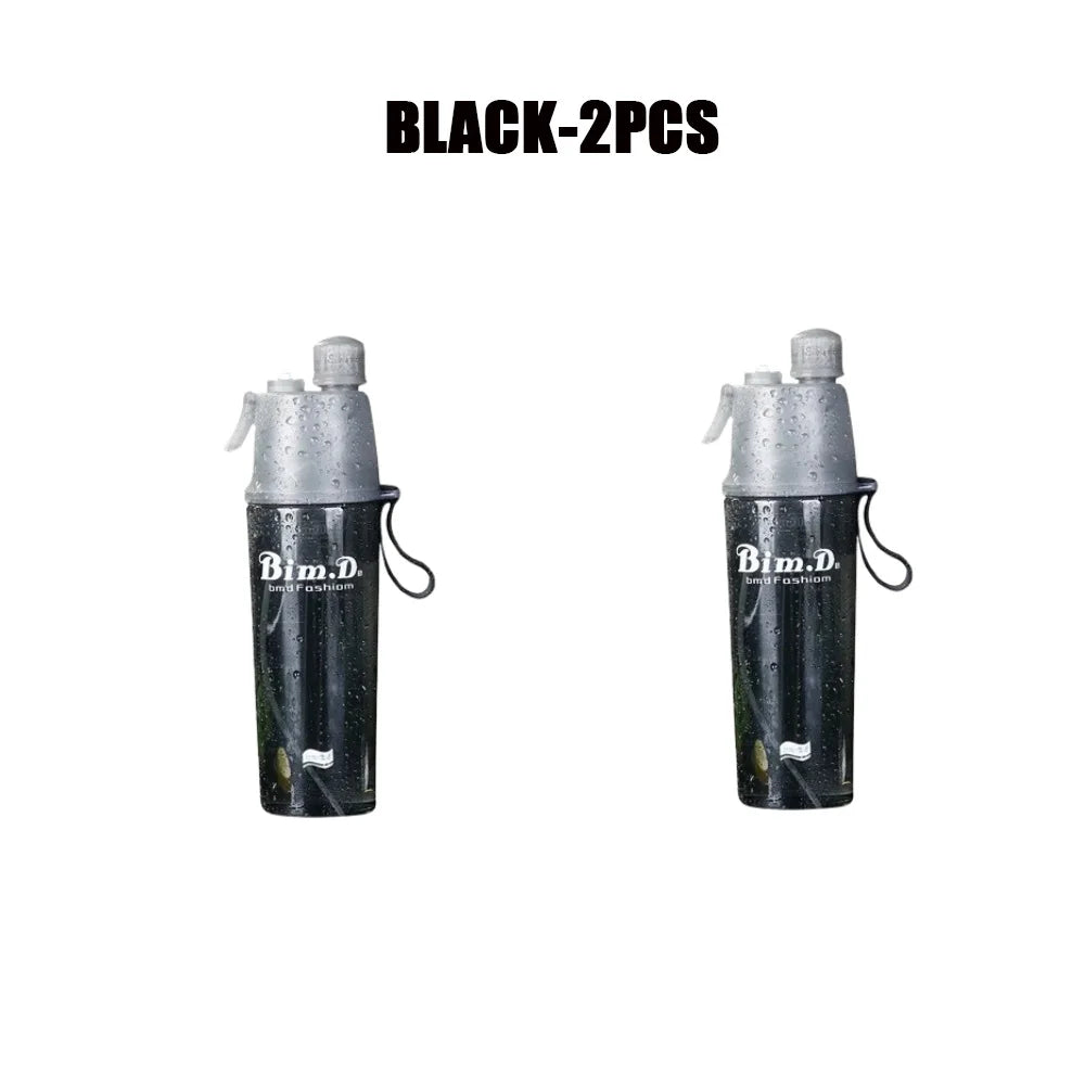 1/2PCS Plastic Spray Cup Summer Outdoor Sports Water Bottle Hydration Cooling Spray Cup Travel Portable Water Cup Gift Cups