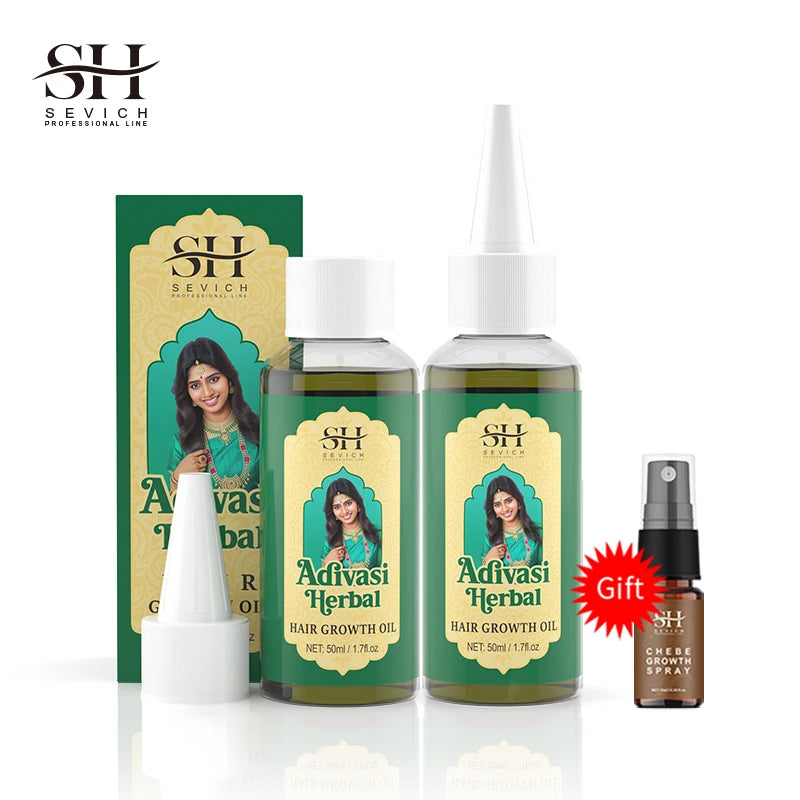 Ayurvedic Hair Growth Oil India Adivasi herbal Hair Growth Oils Anti Hair Loss Fast Regrowth Thicken Serum Hair Growth Products