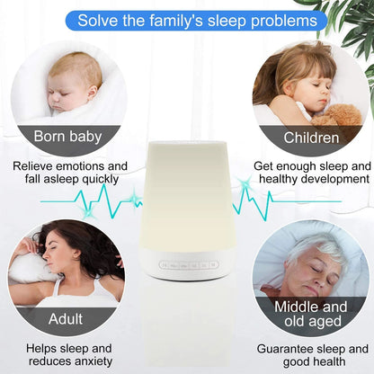 Smart White Noise Machine Baby Sleep Sound Machine Colorful Night Lights 34 Soothing Sounds Supports Voice APP Remote Control
