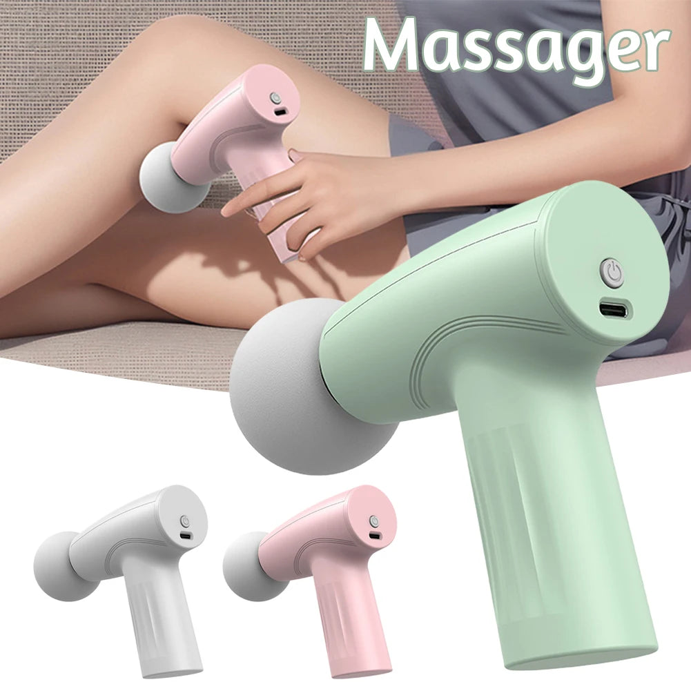 Portable Mini Pink Muscle Massage Gun Deep Tissue Handheld Healing Fascia Gun