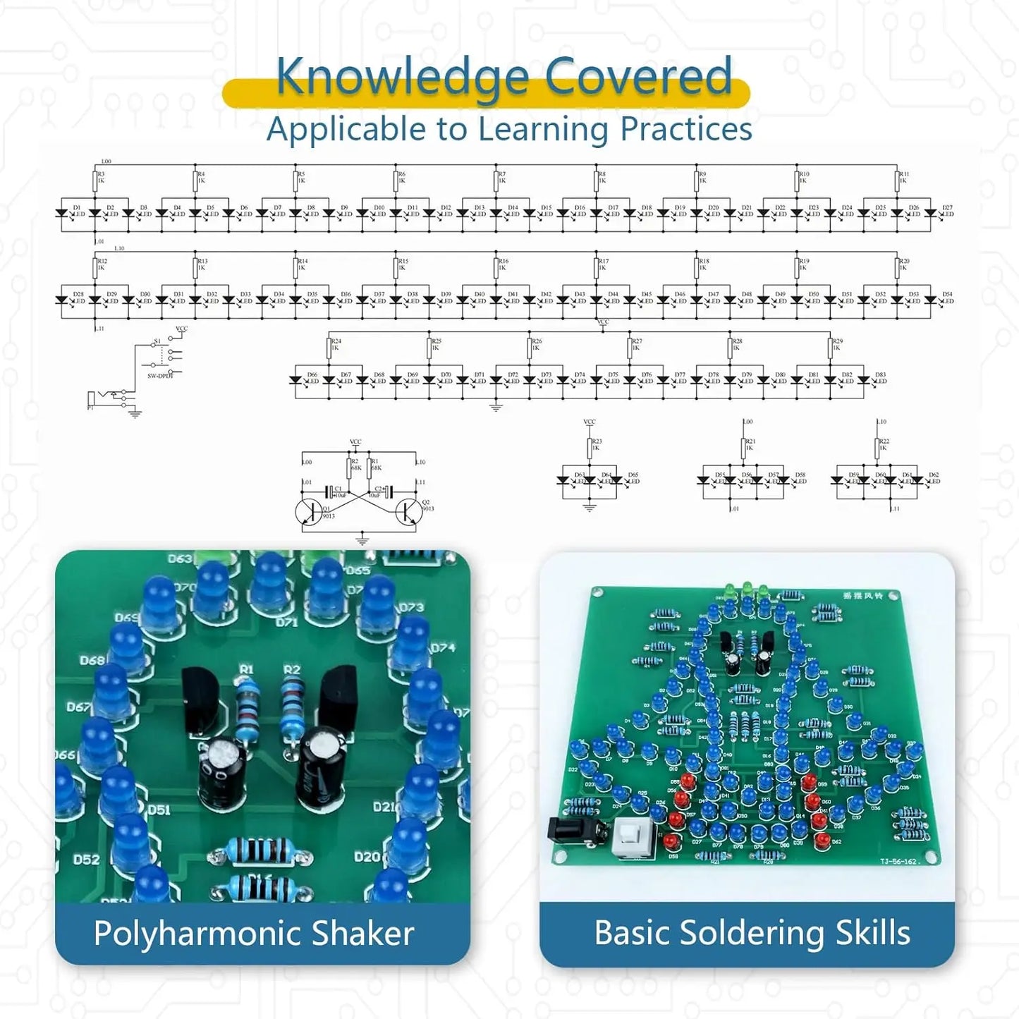 EI Electronic Wind Chimes - Twinkle Swinging Wind Chime Light kit Soldering Project Electronic Hands-on Learning DIY Electronic