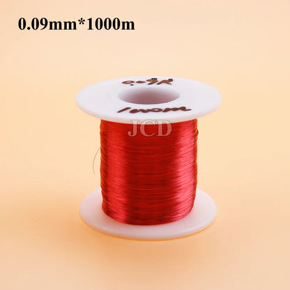 1 roll of copper lacquer wire 0.05mm-0.15mm cable copper wire electromagnetic wire enameled copper winding wire coil copper wire