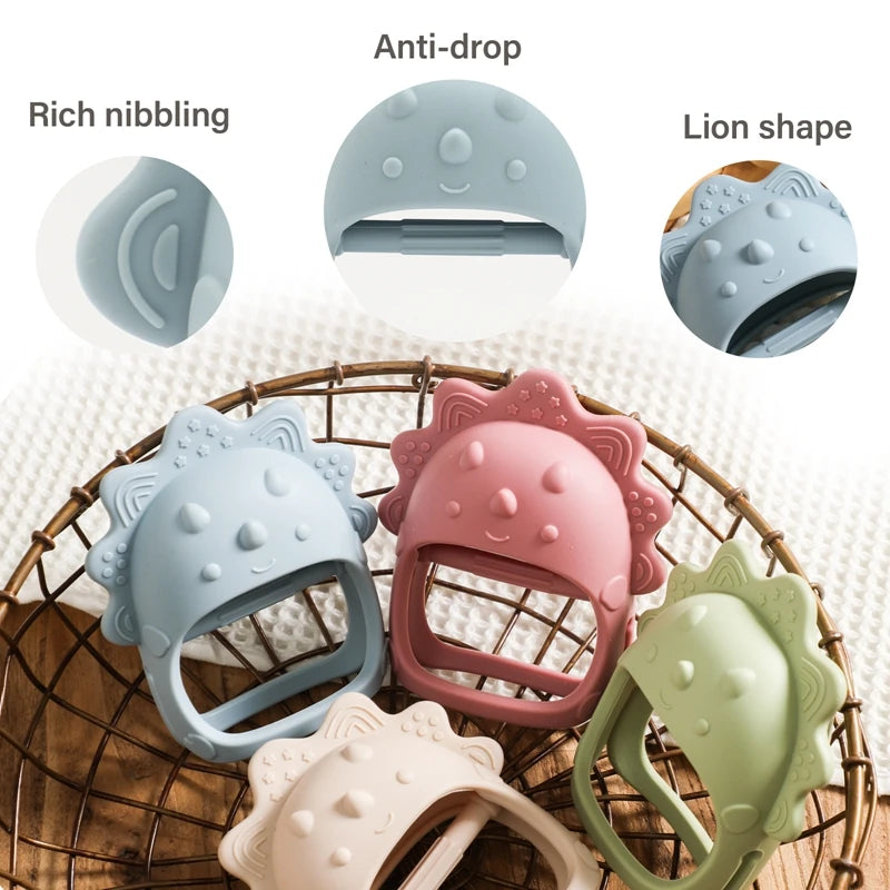 Baby Silicone Teethers Animal Food Grade Silicone Baby 0-12 Toys Silicone Teeth Grinding Stick Newborn Pacifier Accessories Toys