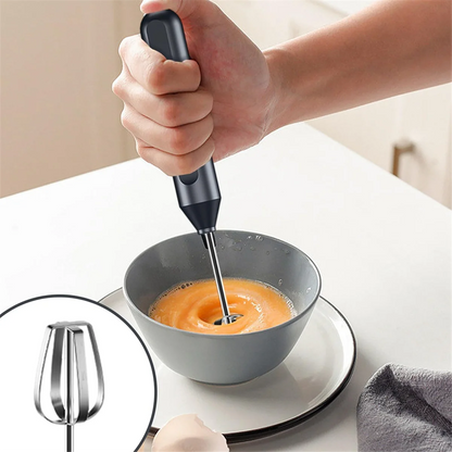 Electric Hand Mixer,Stainless Steel Stirring Whisk,Immersion Blender Cordless Hand Mixer Whisk,3Speed Adjustable Frother