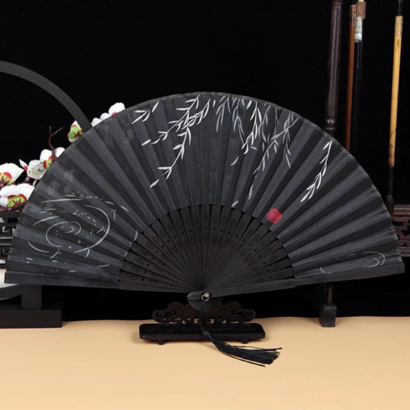 Folding Hand Fan, Retro Style Folding Fan, Birthday Gift, For Dance Performance, Decoration Props