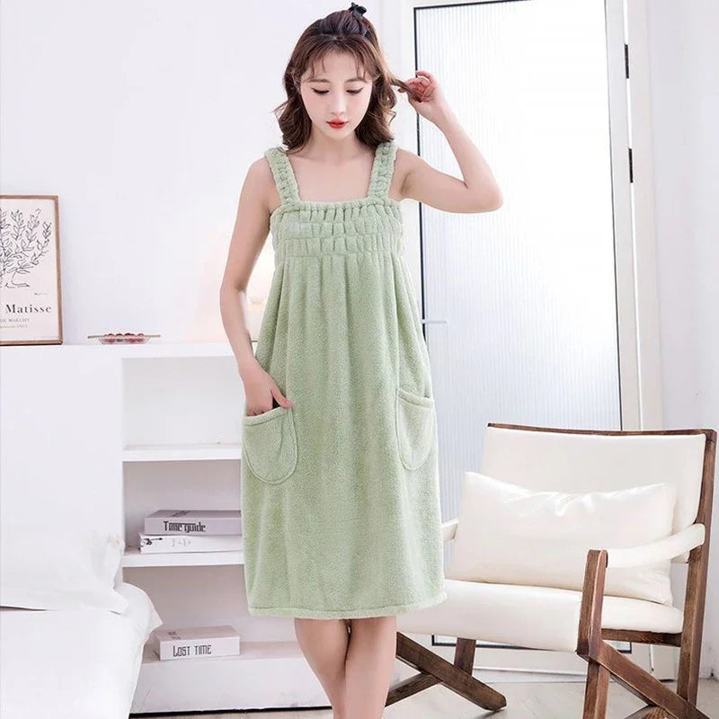 82x140cm Large Bath towels For Body coral velvet Bath Skirt  Fashion Lady Wearable Fast Drying Beach Spa Bathrobes Bath Towels