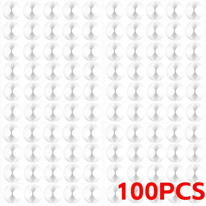 100-1PCS Desktop Wall Cable Clips Wire Management Self-Adhesive Cord Organizers Holder Clamp for USB Network Headphone Cables