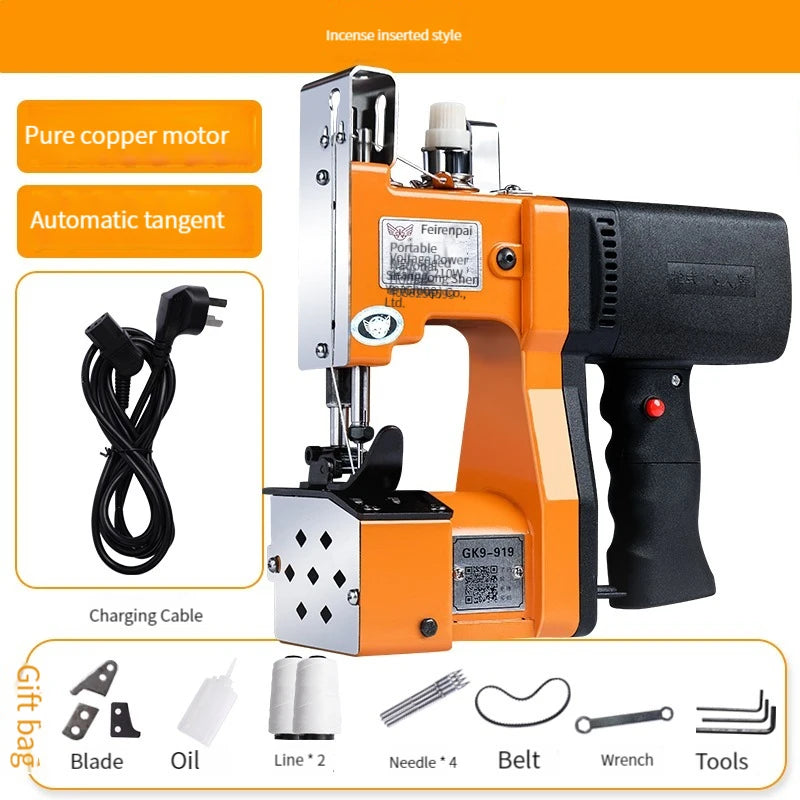 Electric Sewing Machine Portable Automatic Packaging Agriculture Textile Industry Woven Bag  Electric Packaging Machine