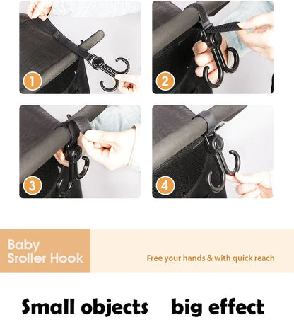 1/3pcs Baby Bag Stroller Hook Pram Rotate 360 Degree Rotatable Cart Organizer Pram Hook Crochet Stroller Accessories