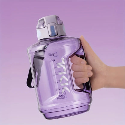 1800Ml Large Sports Plastic Water Bottle with Straw Lid Lock for Hydration, Gym Workouts, Outdoor Fitness, Travel, Camping