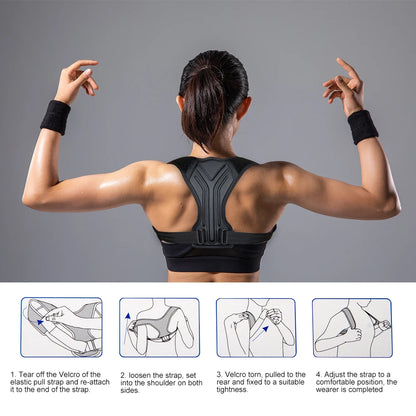 Posture Corrector for Men & Women (1PC) - Adjustable Back Brace for Shoulder Pain Relief & Instant Posture Improvement