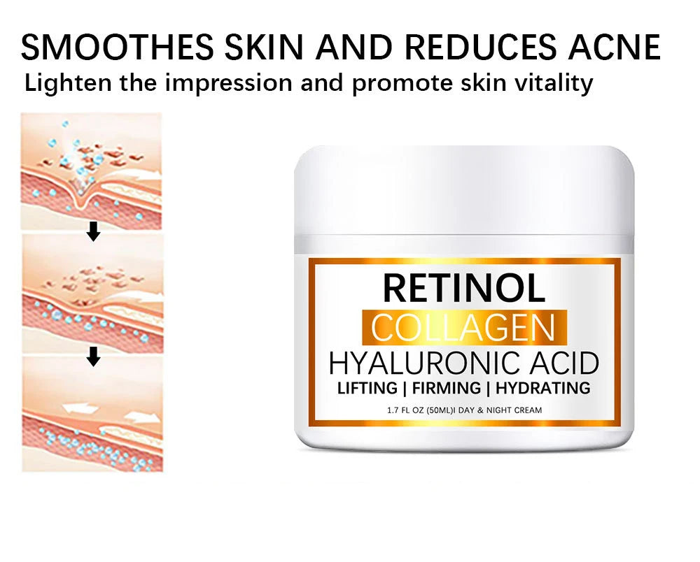 Hyaluronic Acid Retinol Collagen Face Cream Firming Creams Moisturizing Brightening Face Creams Beauty Facial Skin Care Products