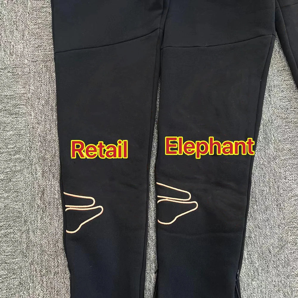 Jogging Streetwear Hoodies Trousers Set Centre Cee Tracksuit Men Clothing Y2k Cotton Sweatshirts Tops Pants Mens Clothes Black