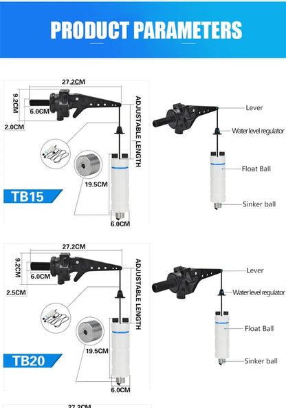 Water tower automatic water output and water stop high and low water level adjustment water pump float valve controller valve