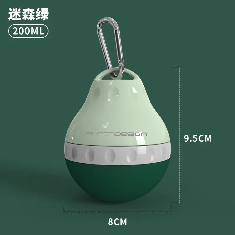 200ml Dog Travel Water Bottle Detachable Bowl Leak Proof Portable Food Feeder Small Dog Cat Supplies for Walking Hiking Travel