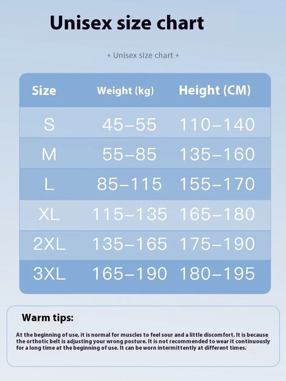 AIQUE Back Posture Corrector Lumbar Pad Waist Support Hunchback Spinal Orthopedic Straps Correct UNISEX Back Brace For Adult