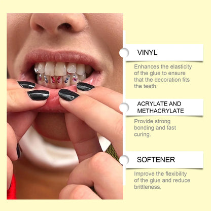 Eelhope Dental Diamond Decoration Set Teeth Fashion Beauty Decoration Diamond Lights up Personality Shining Dental Diamond