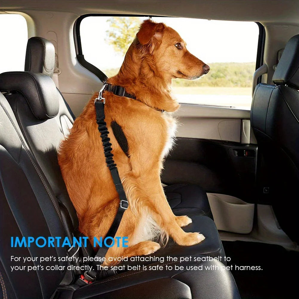 Car Seat Belt Pet Adjustable Cat Dog Car Seat Vehicle Dog Harness Lead Clip Safety Lever Traction Dog Collars Dog Accessoires