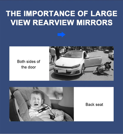 SEAMETAL Wide Angle Convex Rearview Mirror Anti Glare Car Interior Rear View Baby Child Seat Watch Sun Visor Mirror Covers