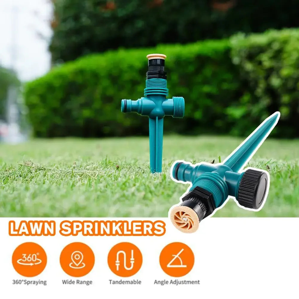 Garden Sprinkler 360° Rotation Irrigation Watering System Agriculture Ground Automatic Tube Adjustable Plug Buried Atomization