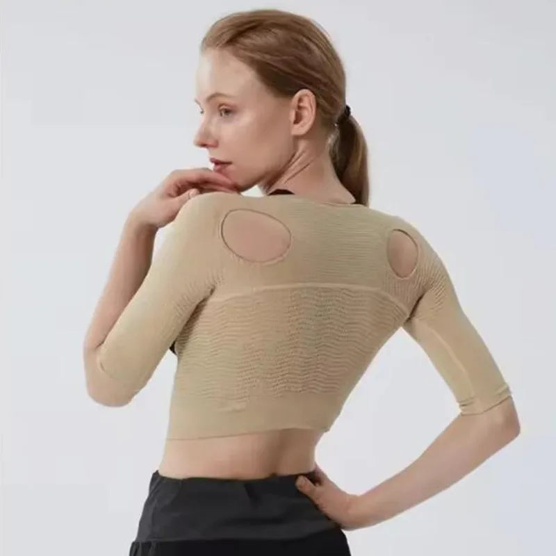 Upper Arm Shaper Posture Corrector  Shapewear Tops Chest Brace Up Vest Women Arm Shoulder Compression Sleeves Body Shaper Corset