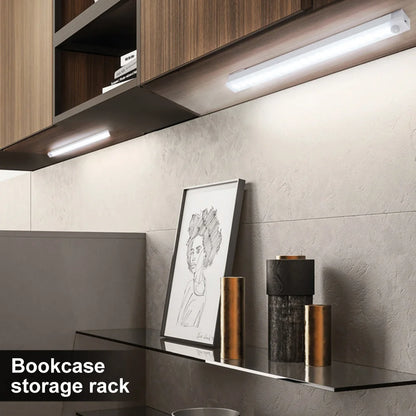 LED Motion Sensor Light Wireless LED Night Light Type C Rechargeable Light Cabinet Wardrobe Lamp Staircase Backlight For Kitchen