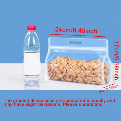 5pcs Reusable Leakproof Food Storage Bags For Nut Grain Vegetable Fruit And Snack Kitchen Organizer Storage Containers