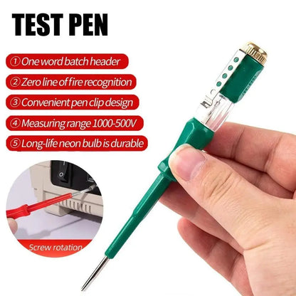 New Multipurpose Electric Tester Electric Tool Household 100-500V Circuit Test Pen Flat Screwdriver