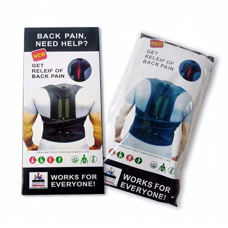 Posture Corrector Adult Back Fixation Belt With Support Plate Hunchback Correction Belt Adjustable Back Trainer Unisex