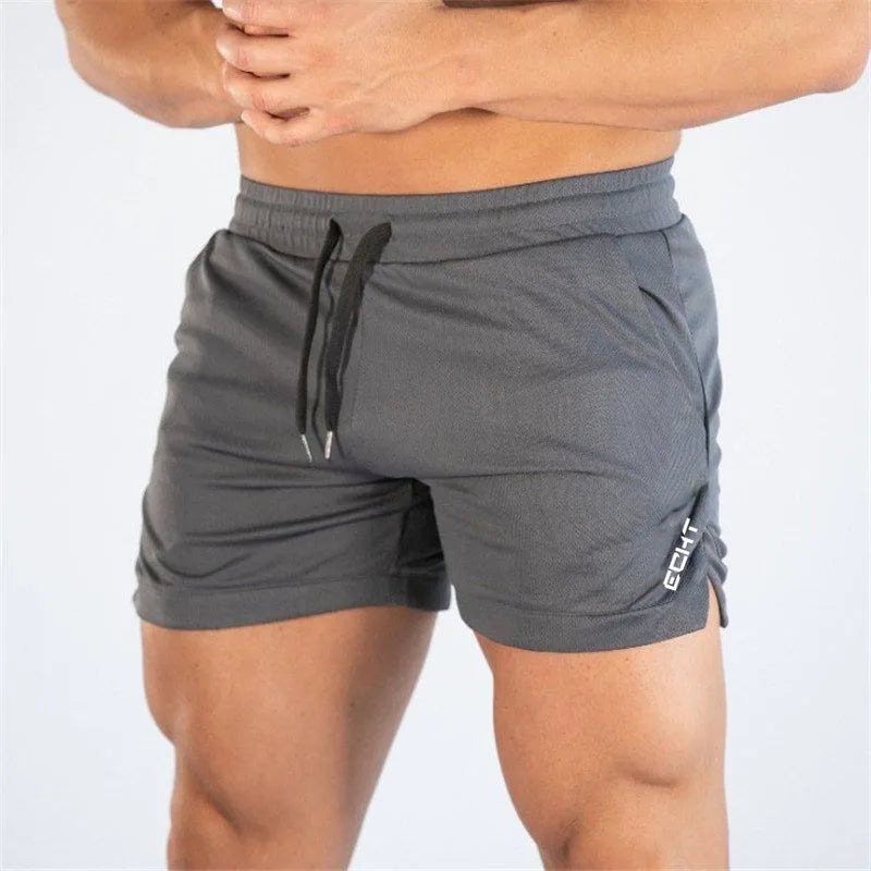 2024 New Fitness Big Muscle Man Fitness Slim Shorts Run And Train On The Beach With Pull Rope And Three Point Fitness Shorts