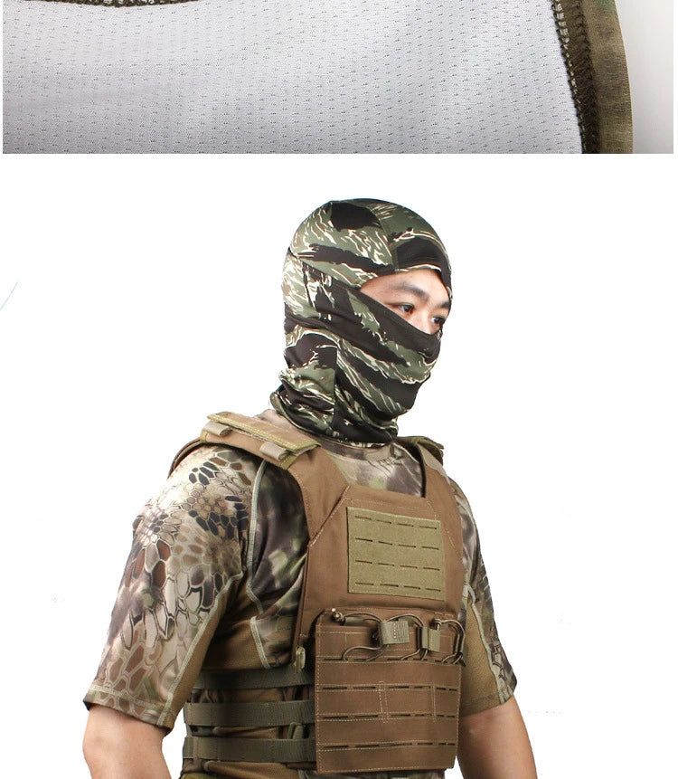 Tactical Balaclava Men Cycling Motorcycle Bike Full Face Mask Bandana Army Hunting Hiking Neck Scarf Multicam Men Cap