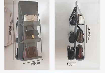 Bag Storage Hanging Handbag Organizer Wardrobe Closet Storage Transparent Three-dimensional Storage Box Home Organization