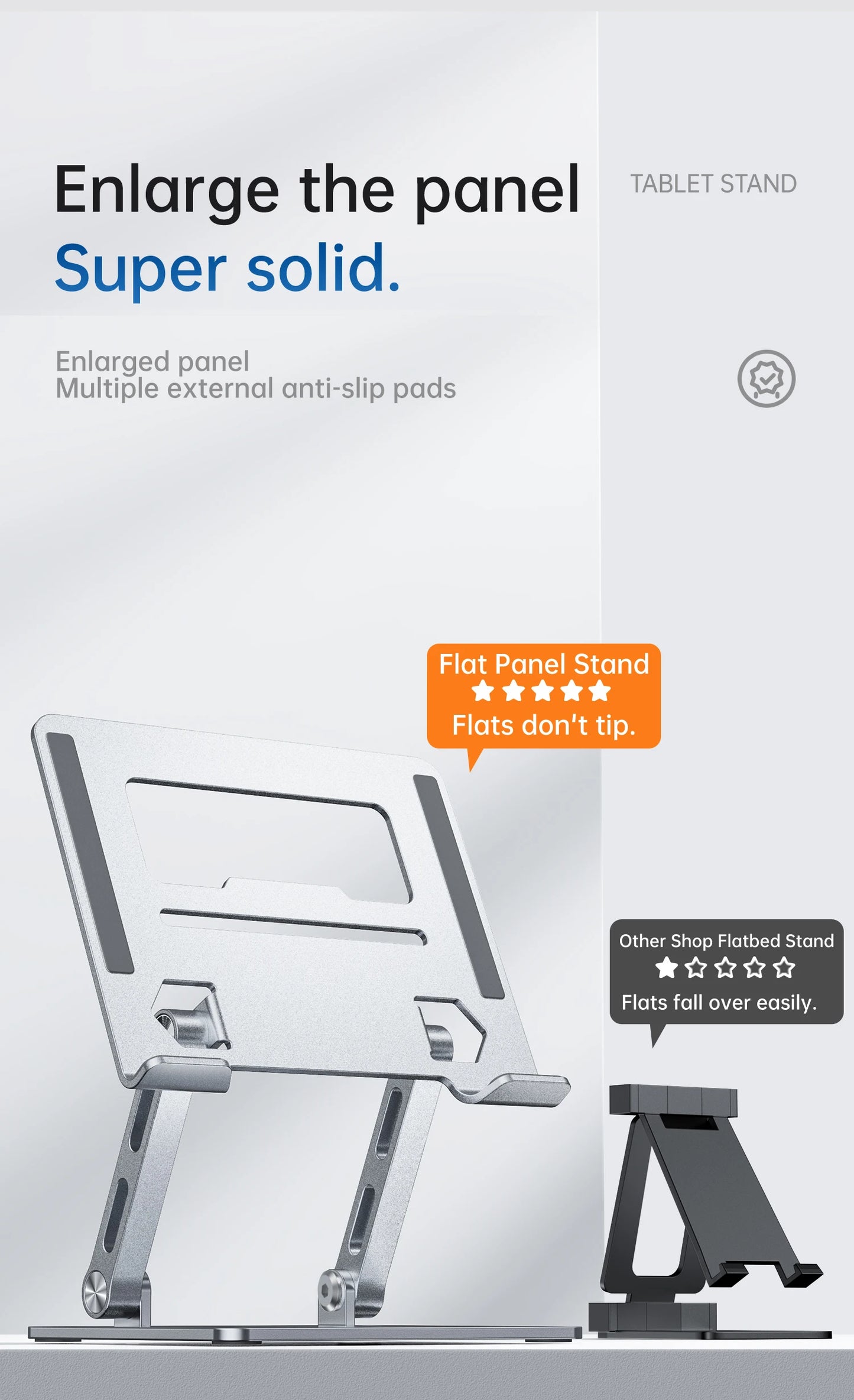 Tablet Stand, Swivel Tablet Stand with 360 Rotating Base, Adjustable Tablet Holder for Drawing, Compatible with iPad Pro/Air/Min