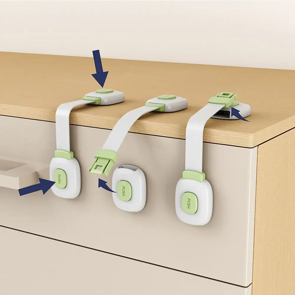 Durable Multipurpose Adjustable Firm Kids Cabinet Locks Refrigerator Door Locks Baby Safety Locks Child Protection Equipment